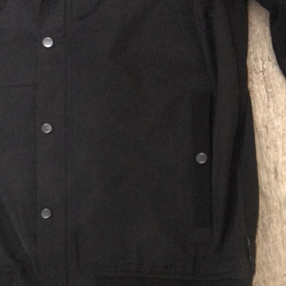 Ted Baker Black Tall Fit light weight Full Zip and Snap Bomber jacket size 4 - Picture 11 of 12